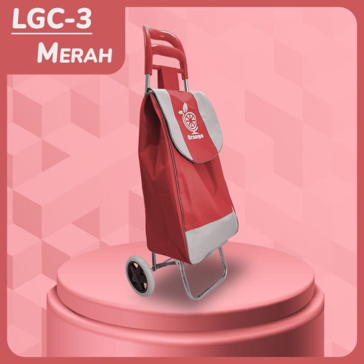 DISKON Trolley Bag Folding Portable Trolly Bag Warna shopping