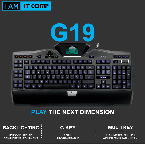 Logitech G18 Logitech G19 Programmable Gaming Keyboard with Color Display ( 920 ...