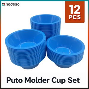 Hodeso Puto Molder Cup 12pcs 50pcs Set Plastic Cupcake Molder Cake Mold Baking Tools Small Medium Large XL