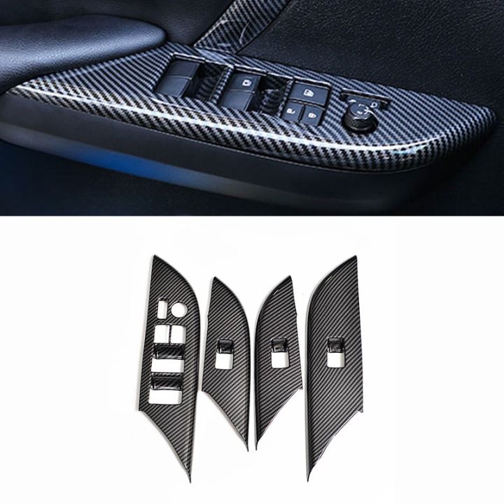 Carbon Fiber Door Panel Cover Trim For Toyota Tacoma 2016-2022 – Front Interior Sticker