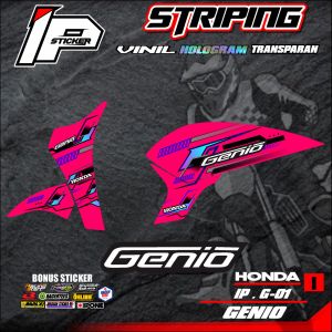 (cod) sticker motor GENIO- sticker striping variasi list honda GENIO IP.G-01
