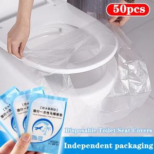 【COD】50PCS Disposable Toilet Mat Toilet Seat Cover Waterproof Toilet Bowl Cover Toilet Seat Plastic Cover Plastik Tandas
