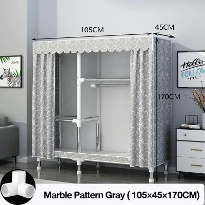 MOD Alloy Fabric Wardrobe | Budget Fabric Wardrobe | Sturdy & Shape-Retaining | Toughened Reinforced PVC Joints | Rust Resistant Easy to Assemble
