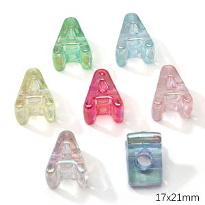 5pcs/bag Acrylic Colored Letter Bead Accessories Large Hole Pillar Beads Random Color Mixing For Handmade Bracelet Necklace Earring Keychain DIY Craft Jewelry Making Accessories