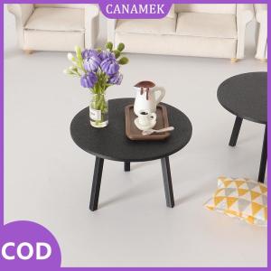 CANAMEK✨ 1 12 Dollhouse mô phỏng mini đen bàn tròn mô hình Dollhouse phòng khách đồ nội thất trang trí nhà búp bê giả vờ chơi đồ chơi