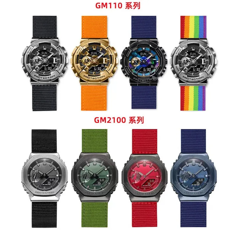 Bracelet Montre Nylon 16mm – Pour Casio G-Shock GA900, GA700, GA-110, GA-100 – Réglable, Respirant, Confortable - 8