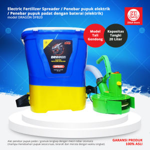 Electric Fertilizer Spreader atau Alat penebar pupuk tipe butiran padat dengan mesin pelempar