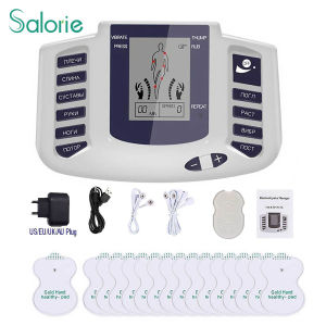 Salorie 16 Mode TENS Unit EMS Muscle Stimulator Body Massager Back Arm Massage Device Deep Tissue Shoulder Pain Relief Digital Therapy Machine