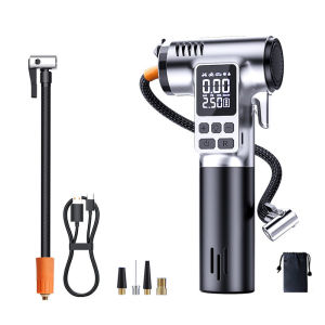 Seoretal xe di động không dây máy bơm không khí Màn hình hiển thị kỹ thuật số đa chức năng cái bơm lốp với búa thoát hiểm
