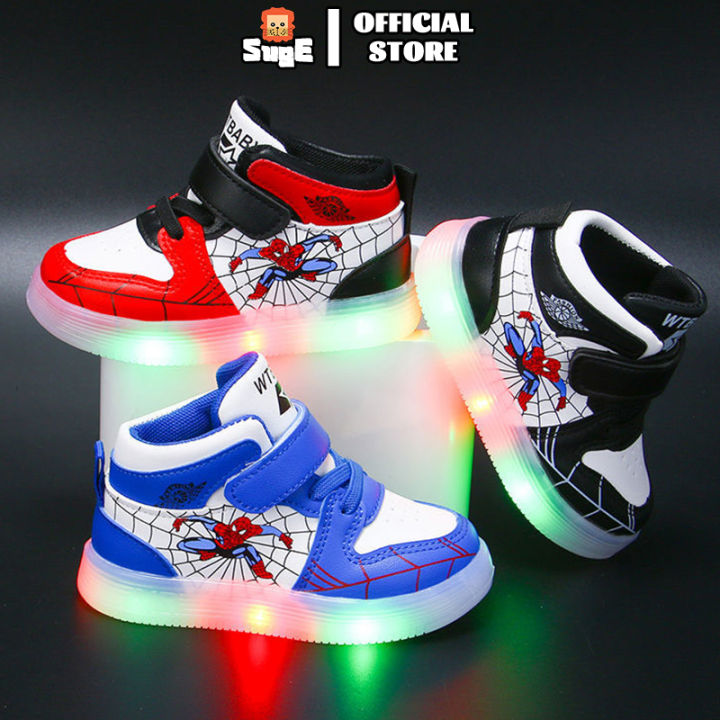 Light up clearance shoes spiderman