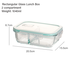 [SG Stock] 3-Partition Glass Lunch Box with Cutlery Storage | High Heat Resistance | BPA Free and Leak Proof | Meal Prep Bento Box | Microwave Safe Container | Food Container | Food Storage | by My Gourmet Ware
