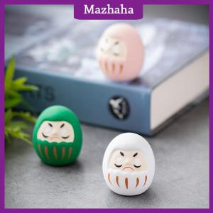 Mazhaha Japanese Daruma Statue Daruma Tumbler Crafts Lucky Fortune Ornament Landscape Daruma Doll Fengshui Home Decor Gift