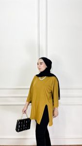 Tunik Wanita NEUM Lengan Panjang KANIYA MK04 Catton Combad 20s Casual Multi-color Int:XXL/Int:L/Int:XL