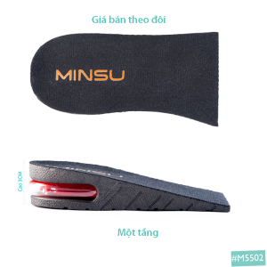 Lót Giày Tăng Chiều Cao Đệm Khí VISIBLE - AIR Thể Thao Năng Động Nam Nữ MINSU M5502 Khử Mùi Thoáng Khí Chống Hôi Chân với Các Miếng Độn Giày tháo lắp đơn giản
