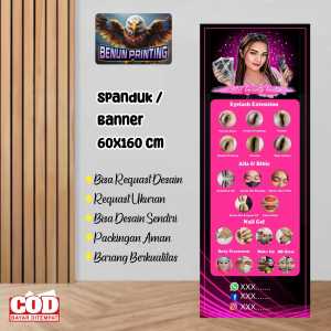 Spanduk Banner Eyelash Extension 60X160 Cm Bisa Request Desain