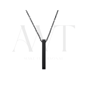 [SAME DAY SHIP] SG Personalised Customised Laser Engraved Stainless Steel Bar Necklace Jewellery Anniversary Couple Best Friend Birthday Gift Present