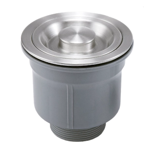 Pack Of 2 Kitchen Sink Drain Set Featuring Removable Basket and Sealing Stoppers In Sturdy Stainless Steel Materials