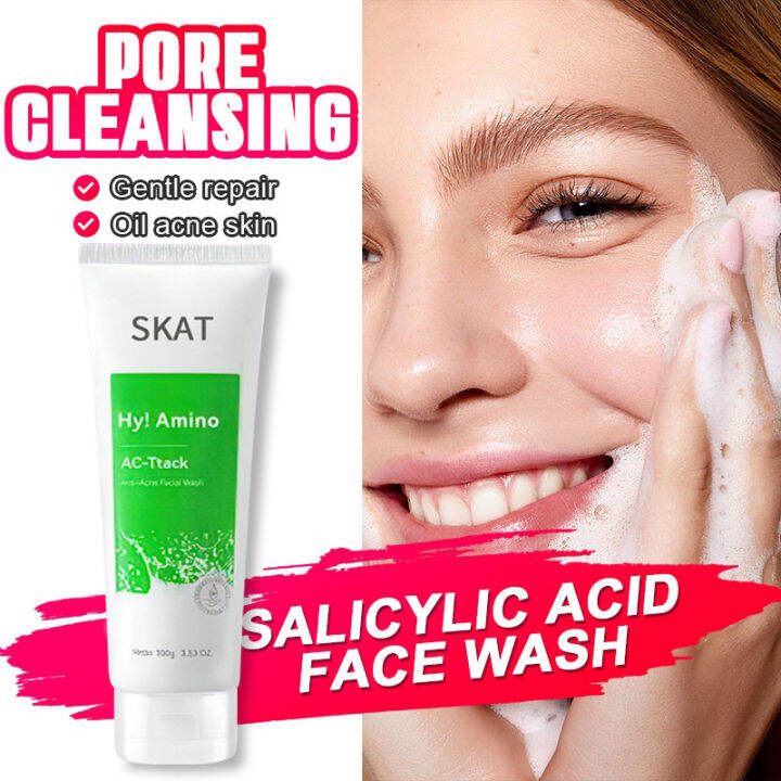 Salicylic Acid Daily Gentle Cleanser Hy!Amino AC-Ttack Anti-Acne Facial ...