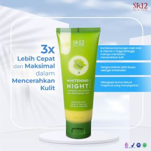 SR12 WHITENING NIGHT BODY LOTION MALAM 100ml BPOM