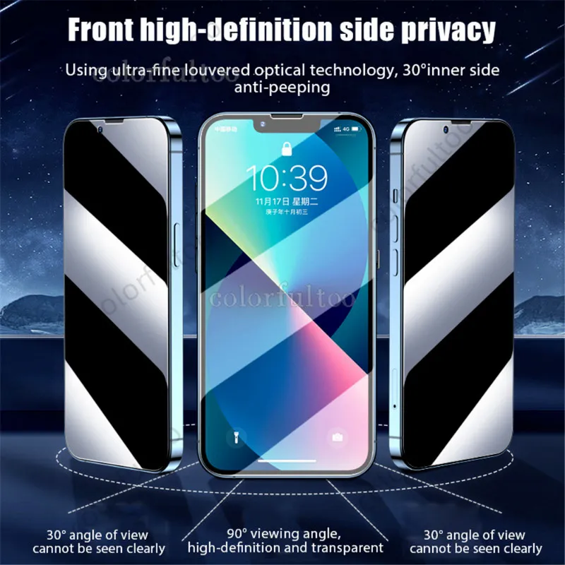 2in1 Privacy Tempered Glass For Vivo Y03 Y 03 Y02 Y02T Y02A