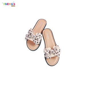 FR-S62 Sandal Pita Polkadot Wanita Fashion Korea Slop Jelly / Sandal Flat Wanita Slipper / Sendal