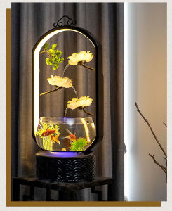 Fish Globe Living Room Desktop Creativity Landscaping Ecological Circulation Water Mini Small Fish Tank Glass