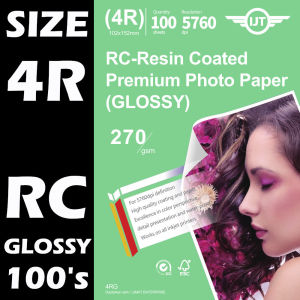IJT 4RG 4RR 4RS 260gsm 270gsm 270g RC Glossy Satin Rough Premium Photo Paper 4R Size 4x6 4 x 6 102mm x 152mm 100sheets ( BEST QUALITY 4R GLOSSY PHOTO PAPER Resin Coated )