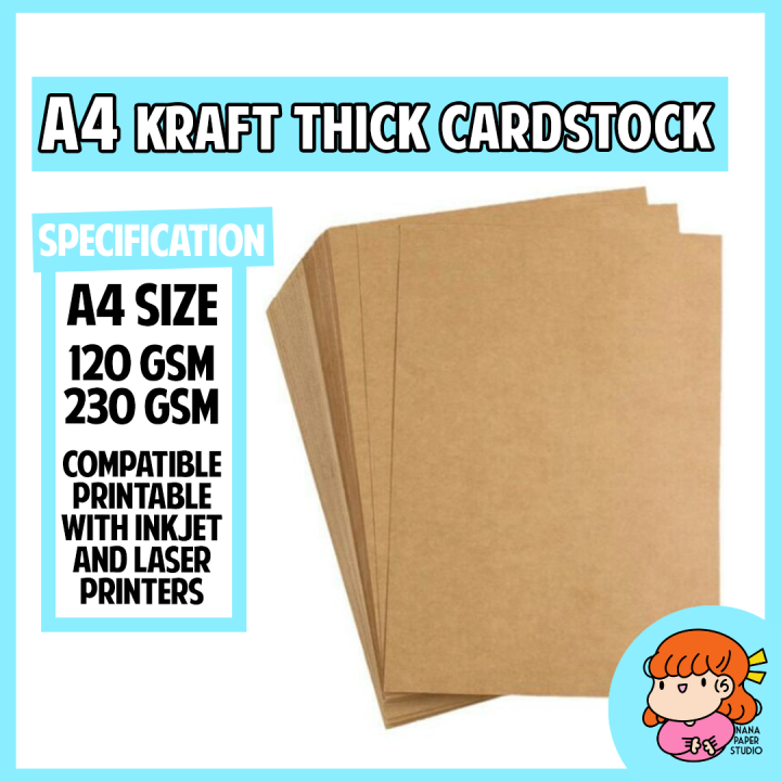 🇸🇬 A4 Kraft Brown Thick Cardstock Paper Lazada Singapore