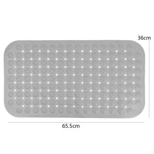 Bathroom Non-Slip Mat with Suction Cup Shower Bathtub Mat Washable PVC Rectangular Massage Nubs Shower Mat Bath Rugs Accessories