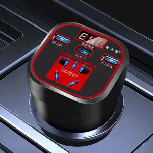 200W Car Inverter Car Rechargeable Inverter 12V 24V to 220V Car Power Charger Inverter +PD Charger General Motors Truck Socket Power Converter