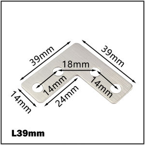 WJT Code 90° Right Angle L-shaped Connection Piece Stainless Steel Corner Code HardwareSquare Corner