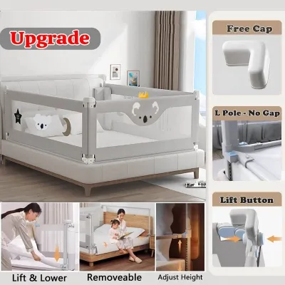 Baby Bed Fence Adjustable height Safety Bed Gate Guard Kids Anti-Fall Lifting Baby Bed Guard Safety Fence pagar katil床围栏