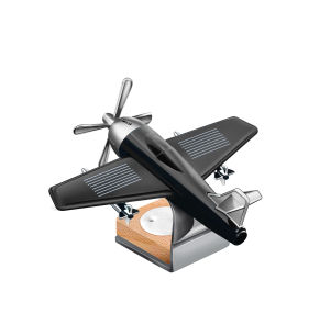 YFD Rotating Solar-Powered Airplane Aroma Diffuser Dashboard Ornament Car Perfume Solid Car Decoration Cologne Fragrance