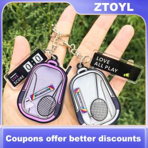 【ZTOYL】 Sáng Tạo Mini 3D Cầu Lông Vợt Bóng Charms Móc Khóa Thể Thao Lưu Niệm Túi Móc Khóa Xe Đính Phụ Kiện Chìa Khóa Chủ Quà Tặng