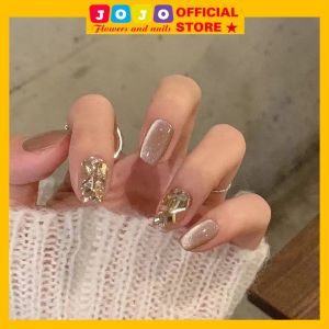 [HÀNG MỚI VỀ]Bộ 24 móng giả đính đámắt mèo kim cương thời trang hottrend đẹp cá tính Jojos B770