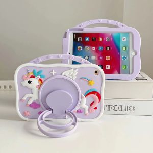 (SG Seller) Handheld Tablet Case For iPad 7th 8th 9th Generation Kids Cartoon IPad Case Shockproof IPad Case for IPad Air 5 /4 /3 / IPad Mini 4/5/6 IPad Cover