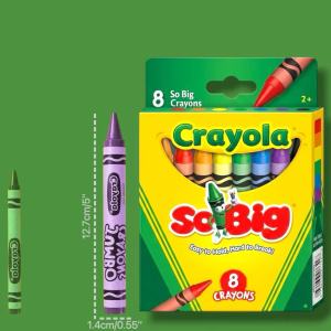 BINLU Crayola Jumbo Crayons Big Thick Crayons for Kids Easy Grip Coloring Crayons Non Toxic Washable 8 Colors Set School Supplies Kids Gift Toddler Crayons Preschool Art Supplies Back to School Gift for Kids