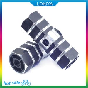 LOKIYA 2Pcs Aluminum M TB Bike Bicycle A xle Pedal Non-slip Front Rear A xle Foot Pegs Bicycle Socle Footrest Pedal Bike Accessories