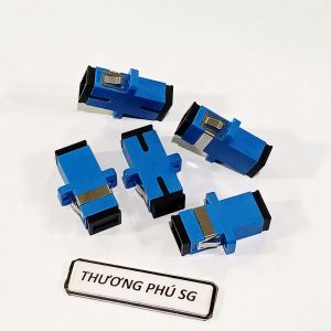 Đầu nối quang mạng Coupler SC - SC / chuẩn UPC Xanh dương (Fast Connector SC - SC)
