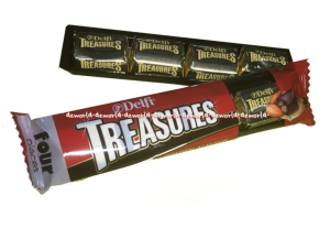 Delfi Treasures 36gr Golden Almond Cookies Cream Coklat Delvi 4pcs Chocolate Treasure