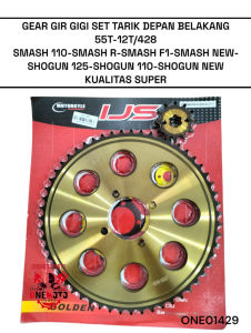GEAR GIR GIGI SET TARIK DEPAN BELAKANG 55T-12T/428 SMASH 110 R FI SHOGUN 125 110 NEW KUALITAS SUPER