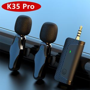 🎤【Readystock】 + FREE Shippin 🎙 2023 K35Pro Wireless Lavalier Noise Reduction Microphone 3.5mm AUX for Megaphones Amplifier Speaker Camera Computer Mobile