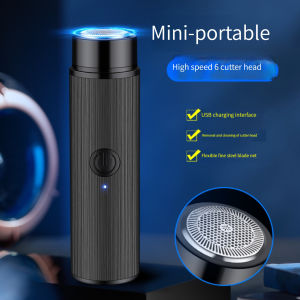 KEBETEME USB Rechargeable Electric Shaver Stainless Steel Shaving Machine Men 3D Floating Blade Razor Washable Razor Travel Shaver