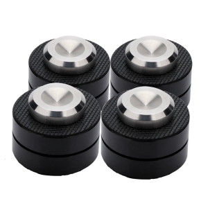 4ชิ้น High End ป้องกันการสั่นสะเทือนกันกระแทกแหลมการแยกเสียงแผ่นติดเท้าสำหรับลำโพงช่วยเพิ่มประสบการณ์เสียง