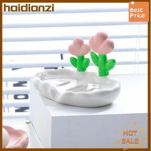 haidianzi Sáng Tạo Hoa Xà Phòng Hộp Thoát Nước Non-Slip Xà Phòng Món Ăn Phụ Kiện Phòng Tắm Biển Trắng Xà Phòng Chủ Cho Nhà Tắm