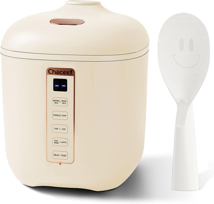 Mini Rice Cooker 2 Cup Uncooked 1.2L Portable Non-Stick Small Travel