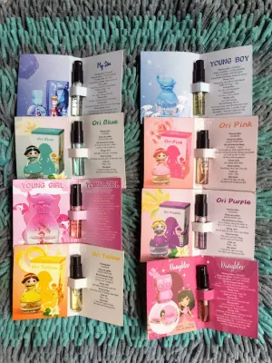 Mẫu thử nước hoa cho bé trai bé gái (ORI PINK YELLOW PURPLE BLUE MY SON YOUNG BOY YOUNG GIRL MY DAUGHTER) - ỐNG 3ML DẠNG XỊT