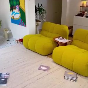 UrbanSpace SG- Casual Lazy Sofa New Style Wangwang Sofa Small Apartment Living Room Reclining Single Sofa Chair