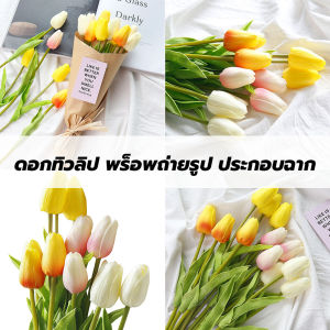 ดอกไม้ปลอมสวยๆ ดอกไม้ปลอม ดอกทิวลิป พร็อพ พร็อพถ่ายรูป พร็อพ ประกอบฉาก Dutch tulip flower ใช้ตกแต่ง ถ่ายภาพให้สวยงาม