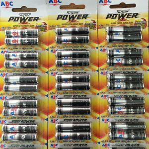 Baterai AAA Super Power (12 Pcs) Baterai Remote Hitam 12 Pcs